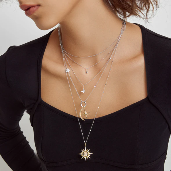 Sterling Silver Beaded Chain Necklace By Ania Haie Image 2 Orin Jewelers Northville, MI