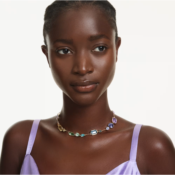 Swarovski Gema Necklace - Mixed Cuts, Multicolored Image 3 Orin Jewelers Northville, MI