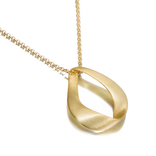Sterling Silver Gold Vermeil Inverted V Pendant By Jorge Revilla Orin Jewelers Northville, MI