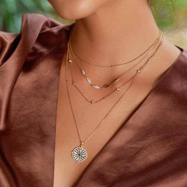 Sterling Silver Gold Plated Stars Station Necklace Image 2 Orin Jewelers Northville, MI