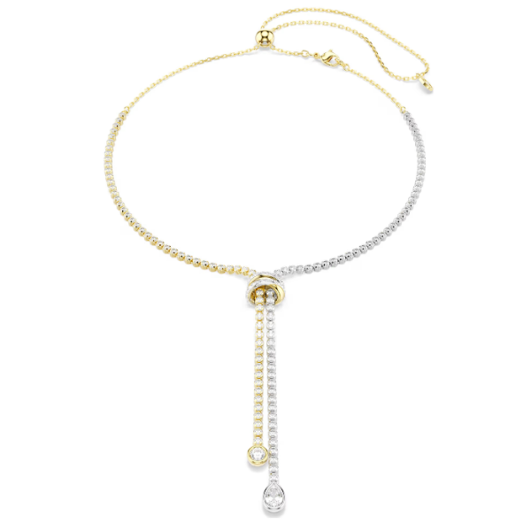 Swarovski Hyperbola Y Necklace - Round Cut, Knot, White, Mixed Metal Finish Orin Jewelers Northville, MI