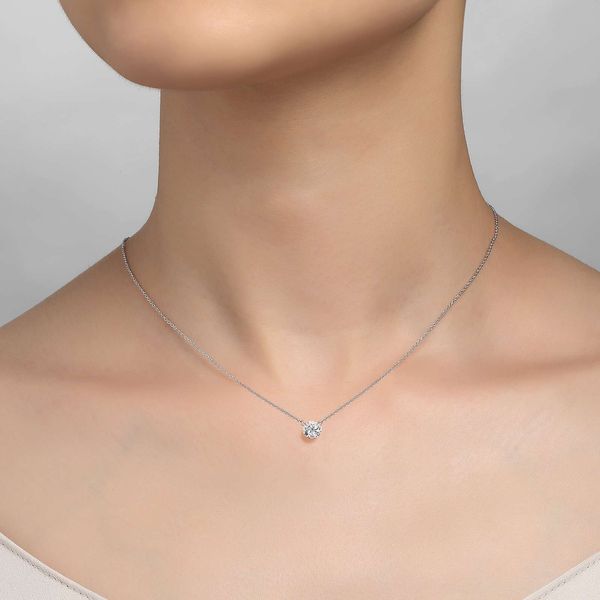 Sterling Silver CZ Necklace Image 2 Orin Jewelers Northville, MI