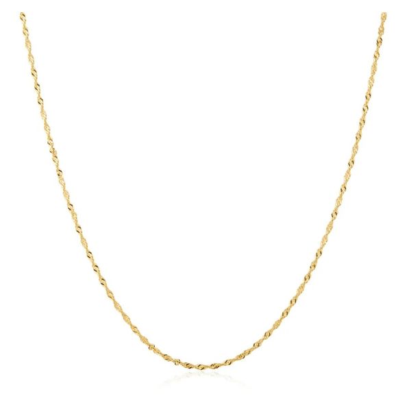 Sterling Silver Gold Plated Twisted Chain Necklace By Ania Haie Orin Jewelers Northville, MI