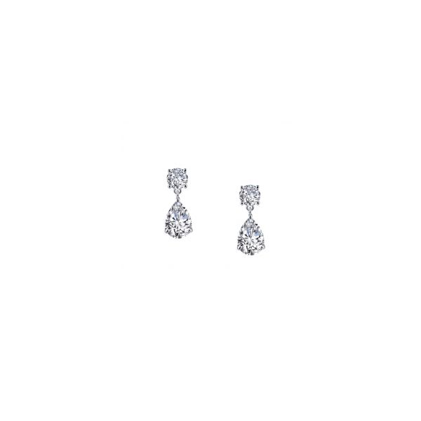 Lady's Sterling Silver Pear Drop Earrings W/CZs Orin Jewelers Northville, MI