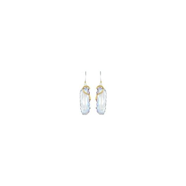 Sterling Silver & 22k Gold Vermeil Earring with White Freshwater Pearls Orin Jewelers Northville, MI
