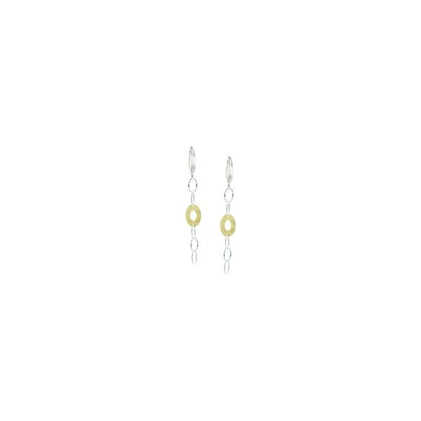 Sterling Silver And Yellow Gold Plated Oval Delight Earrings Orin Jewelers Northville, MI