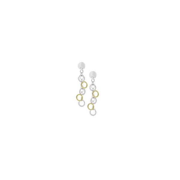 Sterling Silver & Yellow Gold Plated Imagination Earrings Orin Jewelers Northville, MI