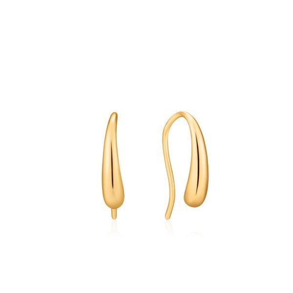 Sterling Silver Gold Plated Luxe Hook Earrings By Ania Haie Orin Jewelers Northville, MI