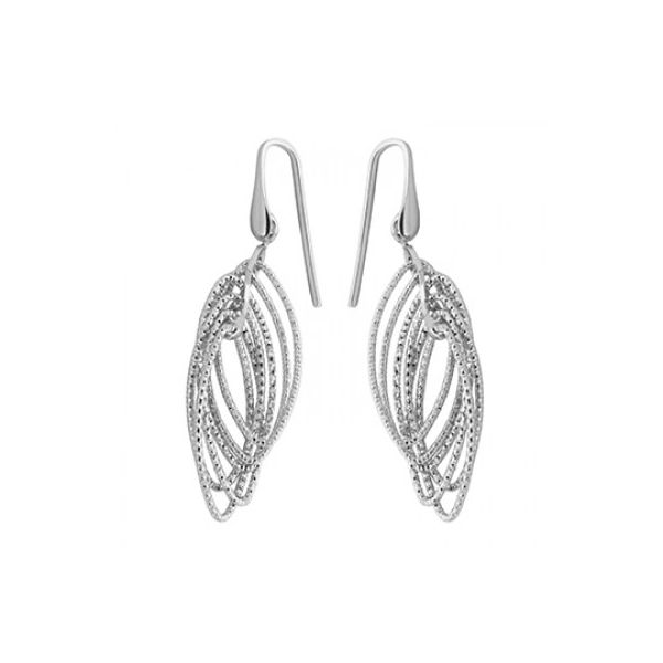 Sterling Silver Marquise Shape Dangle Earrings, Rhodium Finish Orin Jewelers Northville, MI