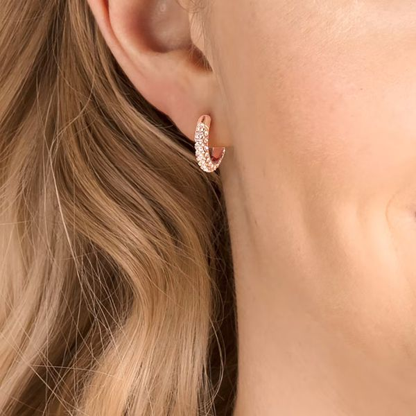 Swarovski Stone Pierced Earrings Image 2 Orin Jewelers Northville, MI