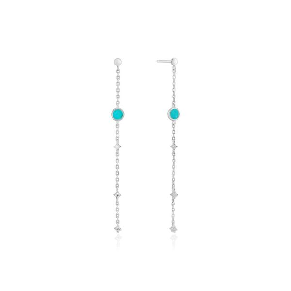 Sterling Silver Turquoise Drop Earrings By Ania Haie Orin Jewelers Northville, MI