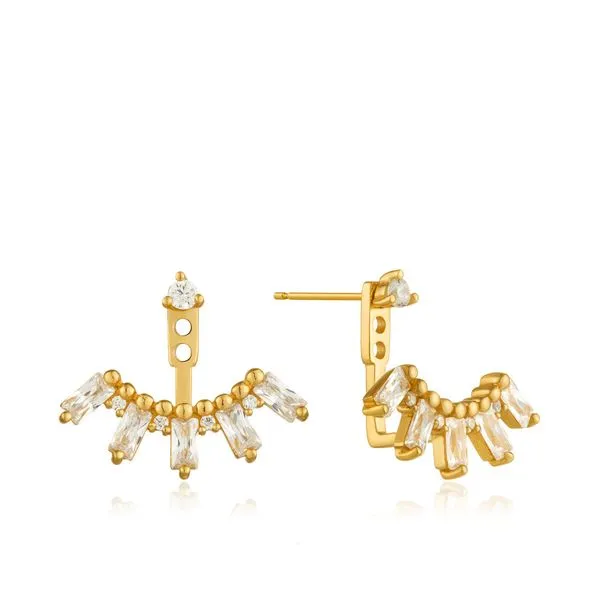 Sterling Silver Gold Plated Cluster Ear Jackets by Ania Haie Orin Jewelers Northville, MI