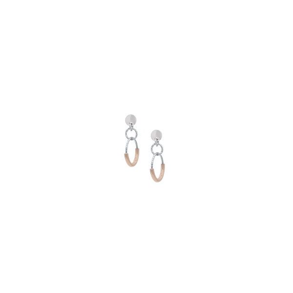 Sterling Silver And Rose Gold Plated Simplex Circle Earrings Orin Jewelers Northville, MI