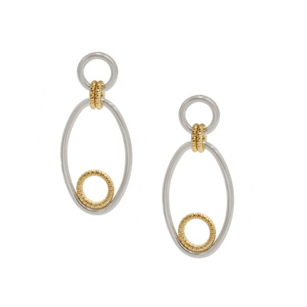 Sterling Silver And Yellow Gold Plated Lilly Earrings Orin Jewelers Northville, MI