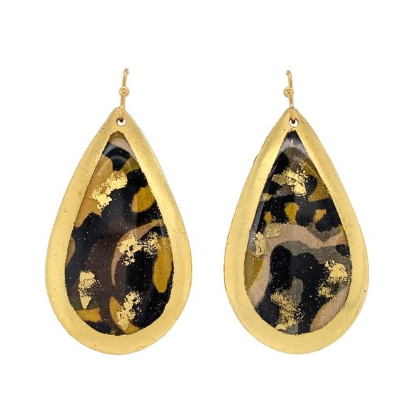 Brown Leopard Large Teardrop Earrings Orin Jewelers Northville, MI