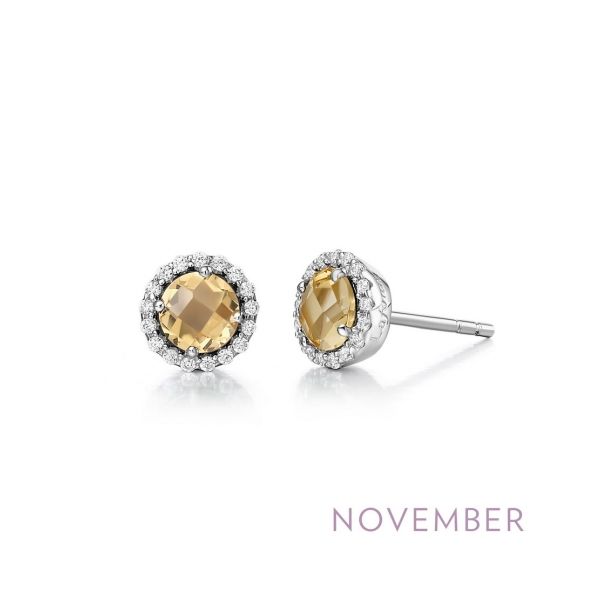 Sterling Silver Citrine & CZ Earrings Orin Jewelers Northville, MI