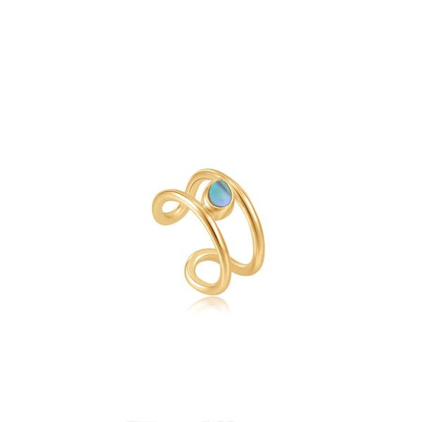 Sterling Silver Gold Plated Tidal Abalone Ear Cuff by Ania Haie Orin Jewelers Northville, MI