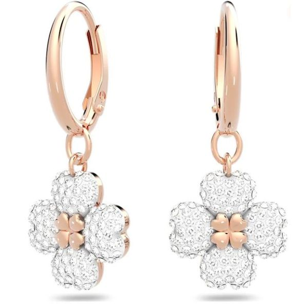 Swarovski Latisha Hoop Earrings - Flower Orin Jewelers Northville, MI