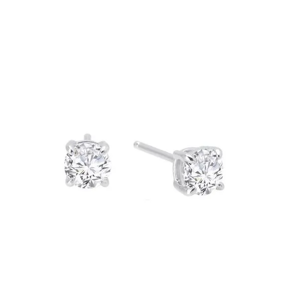 Sterling Silver Earrings With 2 CZ's Orin Jewelers Northville, MI