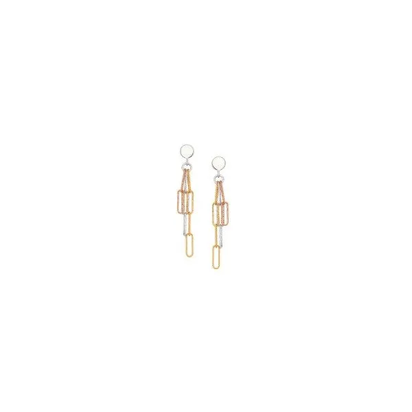 Sterling Silver, Yellow & Rose Plated Earrings Orin Jewelers Northville, MI