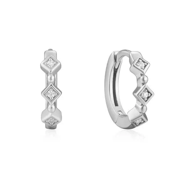 Sterling Silver Sparkle Huggie Hoops By Ania Haie Orin Jewelers Northville, MI