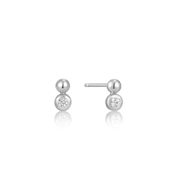 Sterling Silver Orb Sparkle Stud Earrings By Ania Haie Orin Jewelers Northville, MI