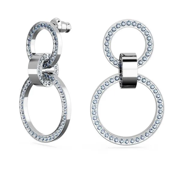 Swarovski Hollow Hoop Earrings - Blue Orin Jewelers Northville, MI