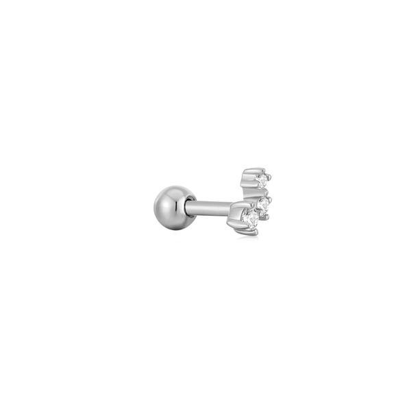 Sterling Silver Barbell Single Earring Image 2 Orin Jewelers Northville, MI