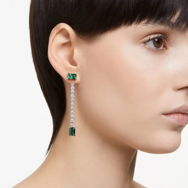 Swarovski Matrix Drop Earrings Image 2 Orin Jewelers Northville, MI