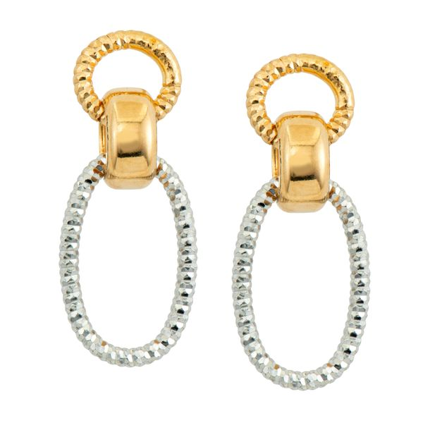 Sterling Silver & Gold Plated Earrings Orin Jewelers Northville, MI