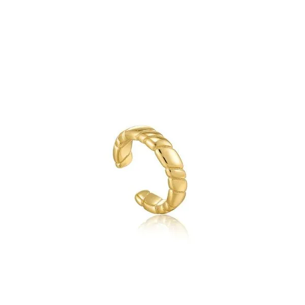 Sterling Silver Gold Plated Smooth Twist Ear Cuff Orin Jewelers Northville, MI