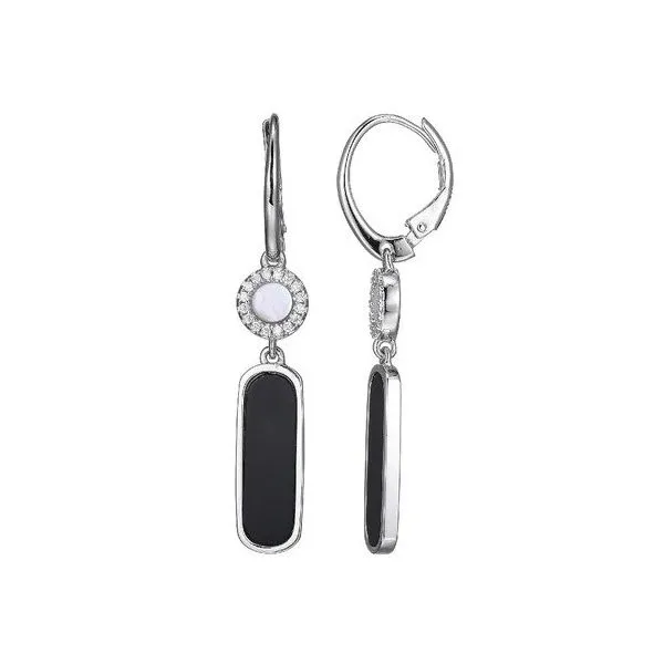 Sterling Silver Lever Back Drop Earrings With Stones Orin Jewelers Northville, MI