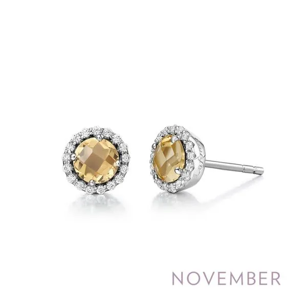 Sterling Silver Citrine & CZ Earrings Orin Jewelers Northville, MI
