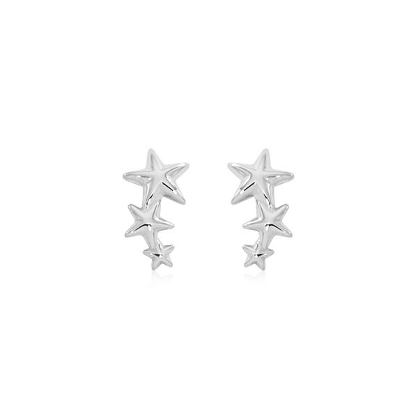 Sterling Silver Triple Star Climber Earrings Orin Jewelers Northville, MI