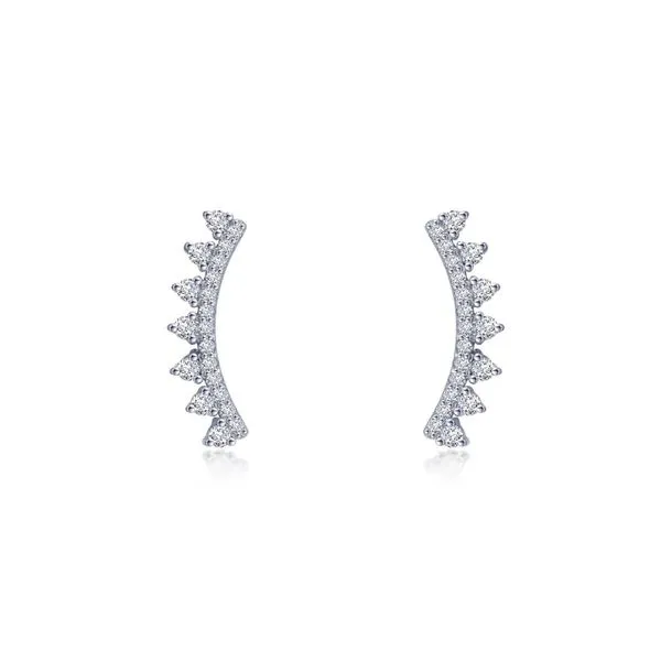 Sterling Silver Bar Climber Earrings With CZs Orin Jewelers Northville, MI