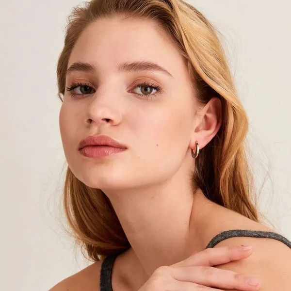 Sterling SIlver Gold Plated Tidal Abolone Crescent Earrings by Ania Haie Image 2 Orin Jewelers Northville, MI