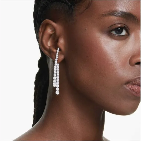 Swarovski Matrix Drop Earrings Image 2 Orin Jewelers Northville, MI