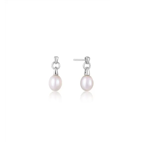 Sterling Silver Pearl Drop Stud Earrings Orin Jewelers Northville, MI