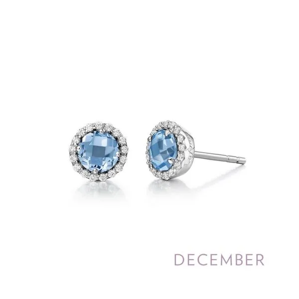 Sterling Silver Blue Topaz & CZ Earrings Orin Jewelers Northville, MI