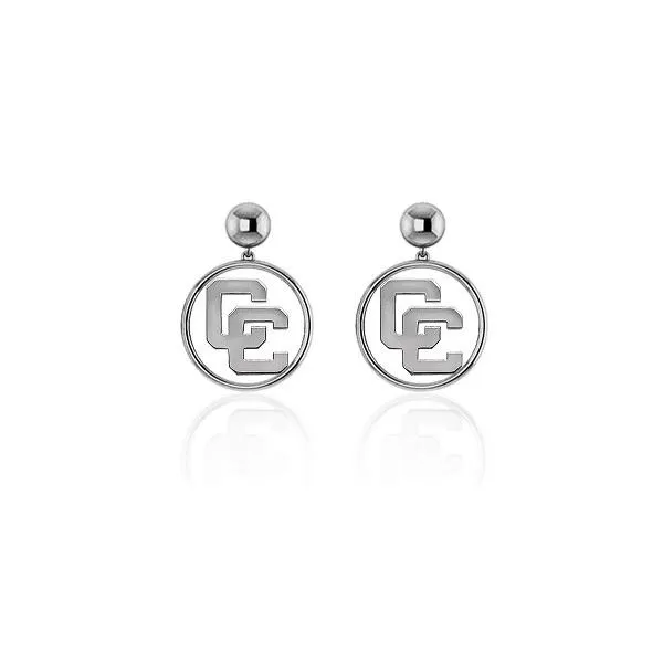 Sterling Silver Open Circle CC Dangle Earrings Orin Jewelers Northville, MI