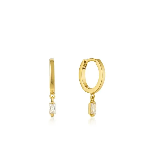 Sterling Silver Gold Plated Glow Huggie Hoops By Ania Haie Orin Jewelers Northville, MI