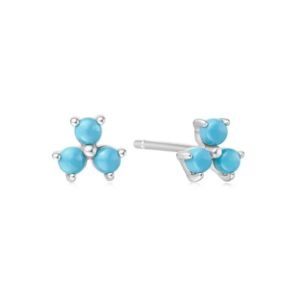 Sterling Silver Lab Created Turquoise Stud Earrings Orin Jewelers Northville, MI