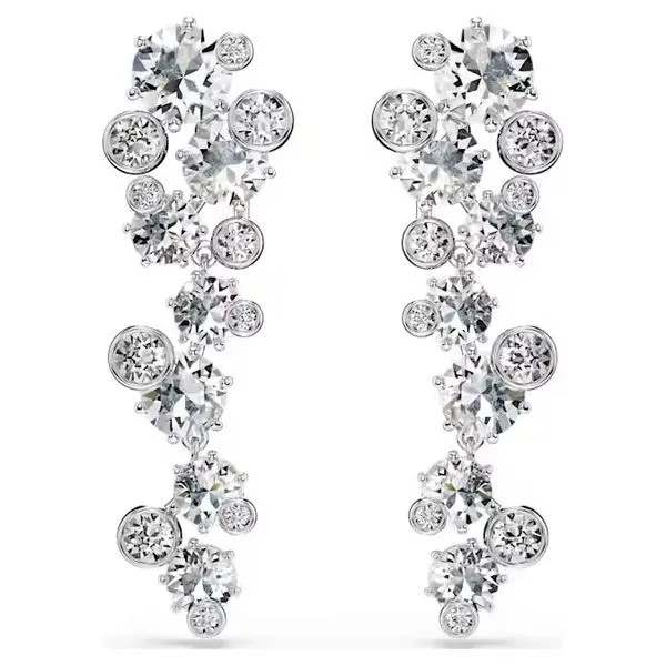 Swarovski Constella Drop Earrings, Mixed Cuts, White, Rhodium Plated Orin Jewelers Northville, MI