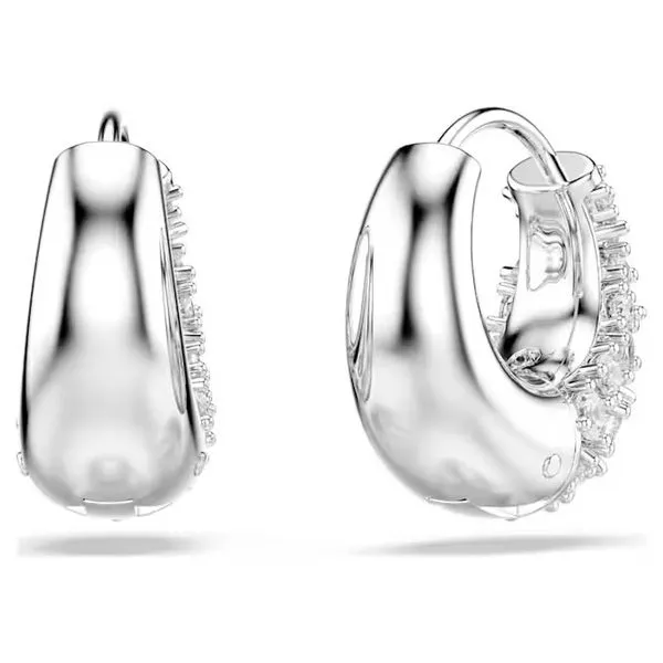 Swarovski Sublima Earrings, White, Rhodium Plated Image 4 Orin Jewelers Northville, MI