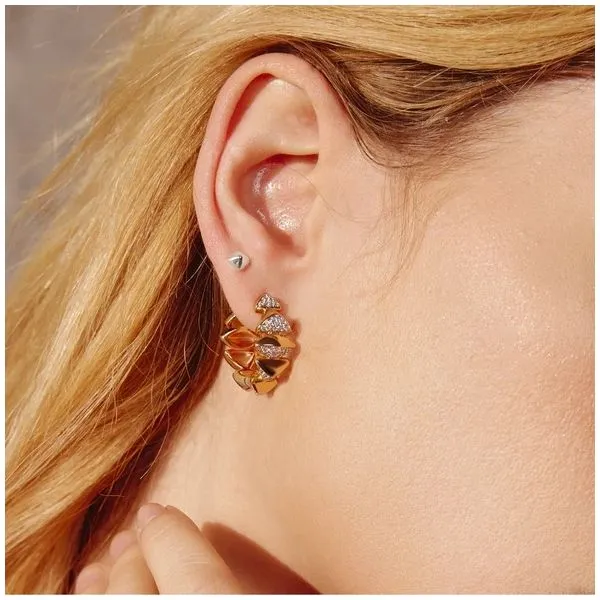 Sterling Silver Pyramid Glam Stud Earrings By Ania Hiae Image 2 Orin Jewelers Northville, MI