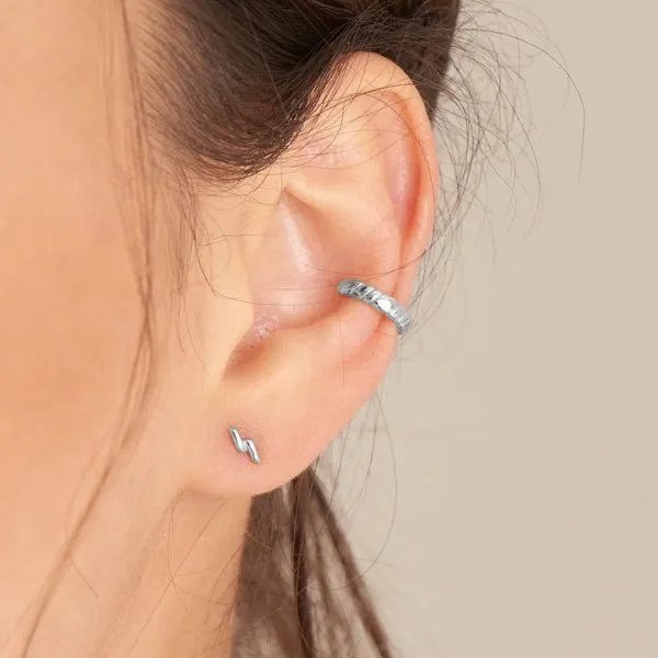 Sterling Silver Smooth Twist Ear Cuff Image 2 Orin Jewelers Northville, MI