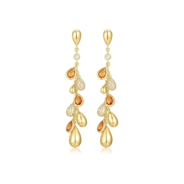 Sterling Silver Gold Plated Nano Gem Teardrop Cascade Earrings By Ania Haie Orin Jewelers Northville, MI