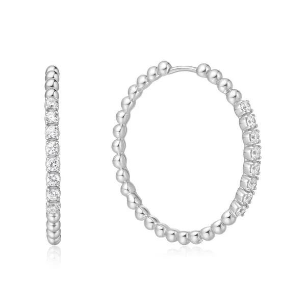 Sterling Silver Beaded Hoop Earrings Orin Jewelers Northville, MI