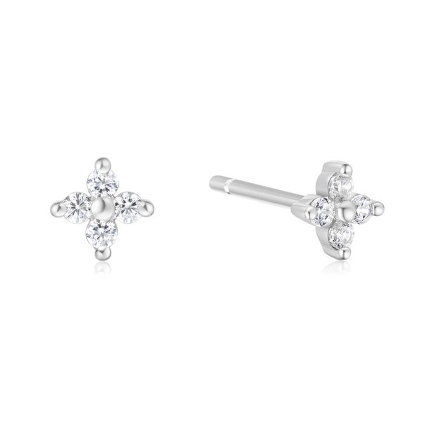 Sterling Silver Four-Petal Stud Earrings Orin Jewelers Northville, MI