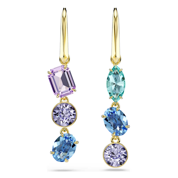 Swarovski Gema Drop Earrings - Asymmetrical Design, Mixed Cuts Orin Jewelers Northville, MI